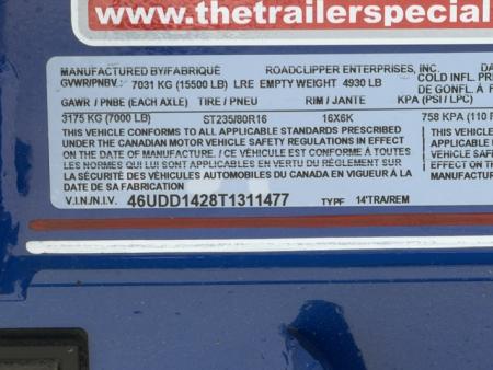 New 2026 Diamond C Trailers LPT207L14X82 7FT X 14FT 15.5K GVW Dump Trailer
