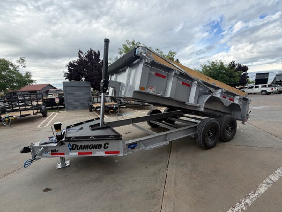 New 2026 Diamond C Trailers LPT207L14X82 7FT 14FT 15.5K GVW Dump Trailer