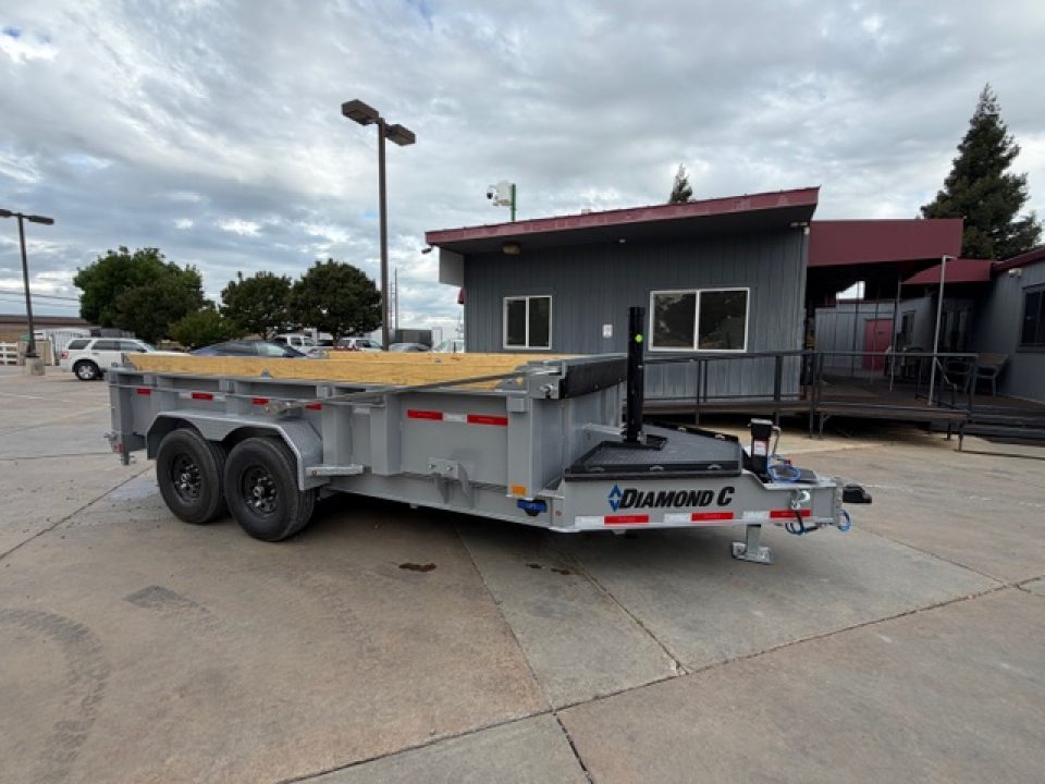New 2026 Diamond C Trailers LPT207L14X82 7FT 14FT 15.5K GVW Dump Trailer