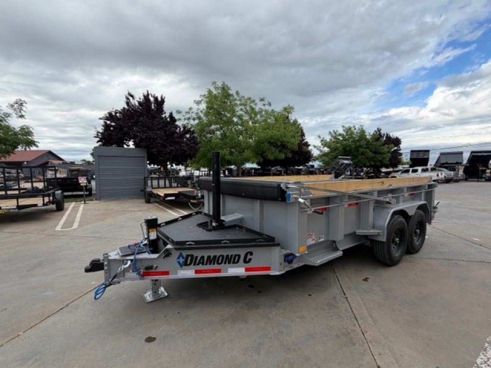 New 2026 Diamond C Trailers LPT207L14X82 7FT 14FT 15.5K GVW Dump Trailer