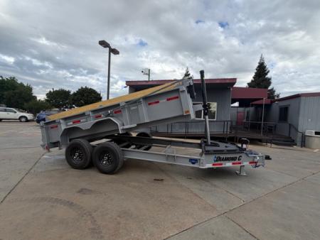 New 2026 Diamond C Trailers LPT207L14X82 7FT 14FT 15.5K GVW Dump Trailer
