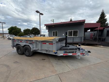 New 2026 Diamond C Trailers LPT207L14X82 7FT 14FT 15.5K GVW Dump Trailer