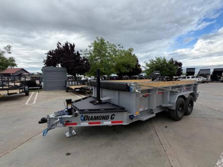 New 2026 Diamond C Trailers LPT207L14X82 7FT 14FT 15.5K GVW Dump Trailer