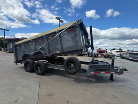New 2026 Diamond C Trailers LPT207L16X82 P4 7FT X 16FT 15.5K GVW Dump Trailer