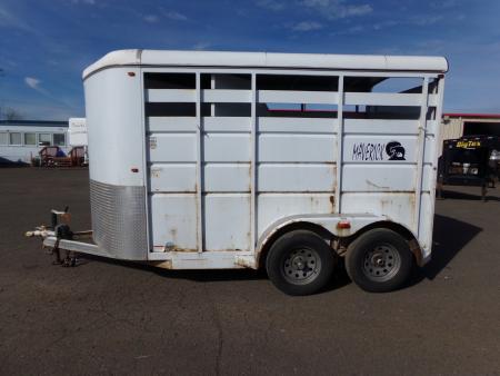 Used 2014 Snake River Maverick 2H Slant Stock Side Horse Trailer