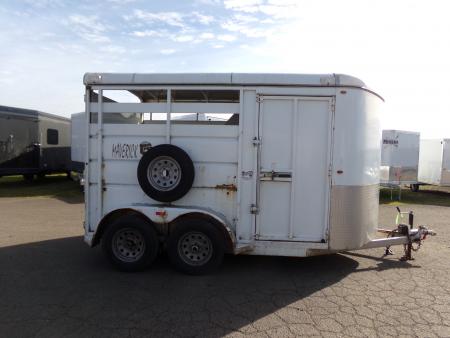 Used 2014 Snake River Maverick 2H Slant Stock Side Horse Trailer
