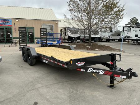 New 2026 Liberty Industries 7X18+2C6 14k Flatbed Trailer