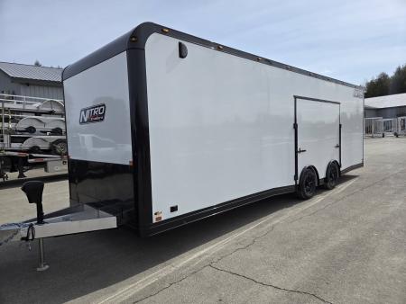 New 2026 Nitro 8.5X28 ALUMINUM RACE TRAILER WITH FINISHED INTERIOR SPREAD AXLE Cargo / Enclosed Trailer