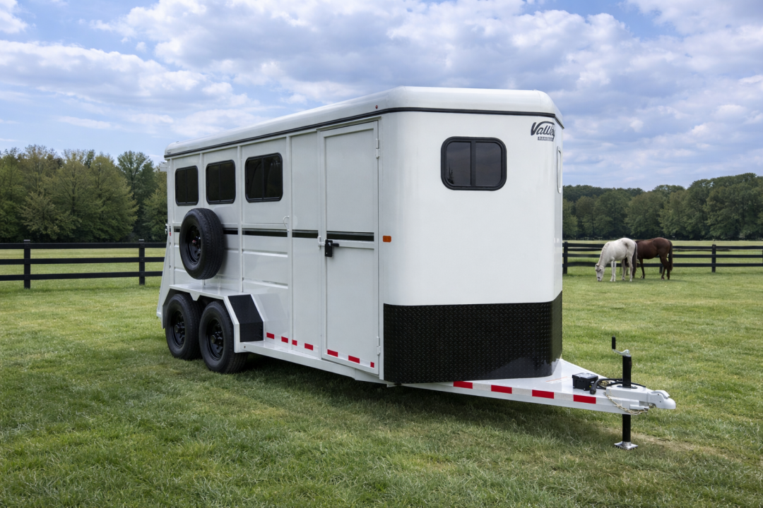 New 2026 Valley Trailers 3 Horse Slant Load w/ Ramp 7'6" Tall