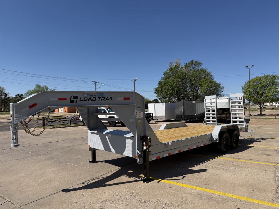 New #382309 2026 LOAD TRAIL GC 22 X 83 TANDEM AXLE 14K GOOSENECK EQUIPMENT HAULER W/ FOLD UP RAMPS & 14 PLY TIRES