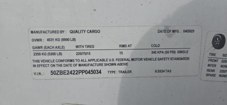 Used REPO 2023 Quality Cargo 8.5X24TA3 Cargo / Enclosed Trailer