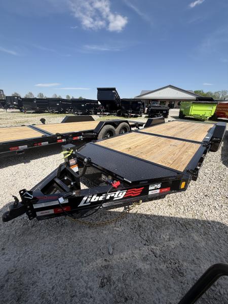 New 2026 LIBERTY LT14K83X22SPB8WF Tilt Trailer 83X22 TA PARTIAL (GVW:15400) MIDNIGHT BLACK