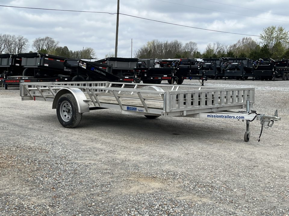 Used 2020 Mission 83"X14' 3K GVWR Aluminum Utility Trailer
