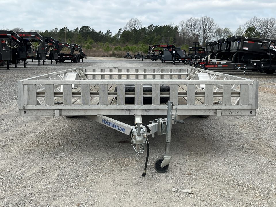Used 2020 Mission 83"X14' 3K GVWR Aluminum Utility Trailer