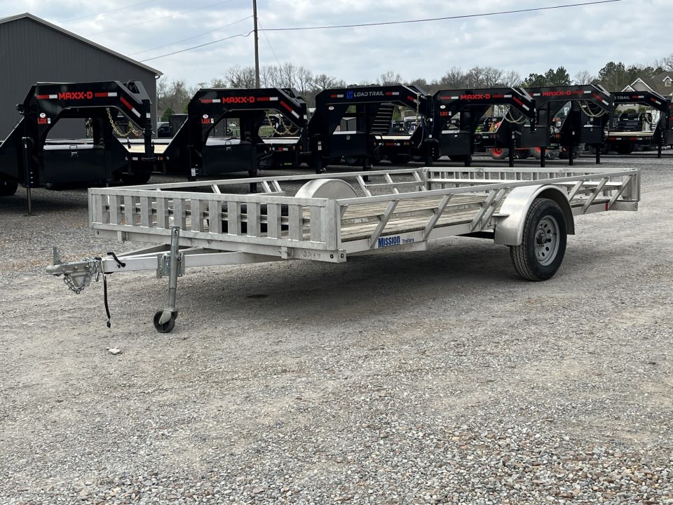 Used 2020 Mission 83"X14' 3K GVWR Aluminum Utility Trailer