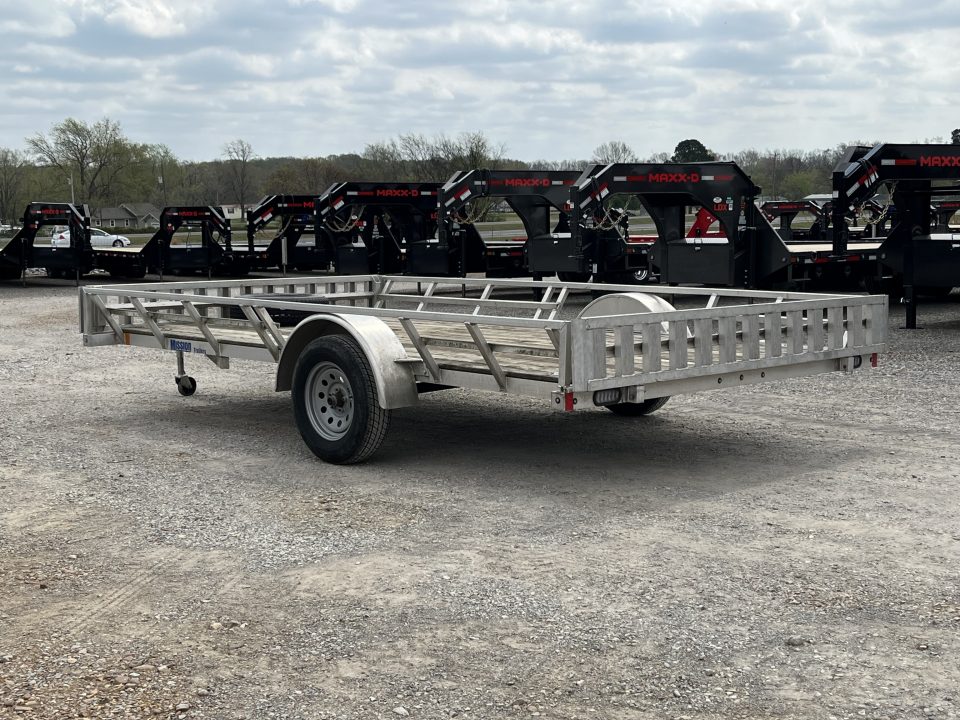 Used 2020 Mission 83"X14' 3K GVWR Aluminum Utility Trailer