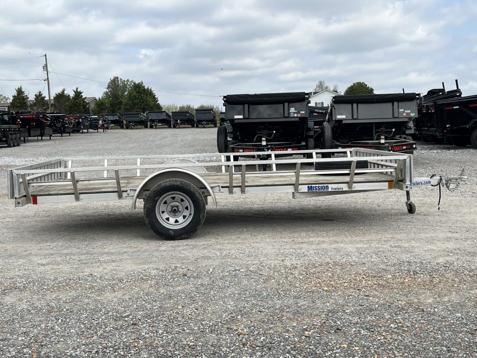 Used 2020 Mission 83"X14' 3K GVWR Aluminum Utility Trailer