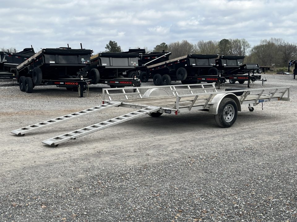 Used 2020 Mission 83"X14' 3K GVWR Aluminum Utility Trailer