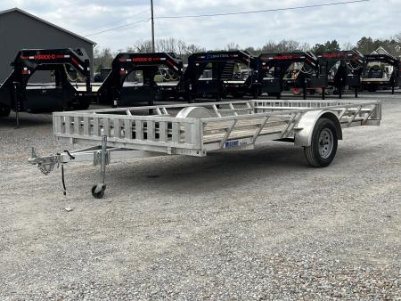 Used 2020 Mission 83"X14' 3K GVWR Aluminum Utility Trailer