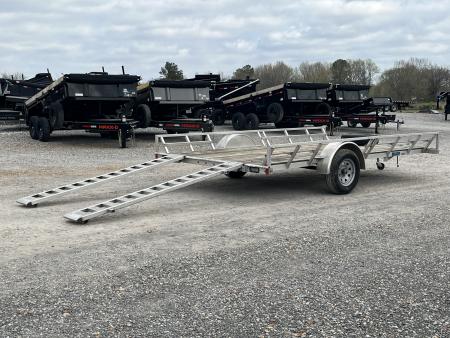 Used 2020 Mission 83"X14' 3K GVWR Aluminum Utility Trailer