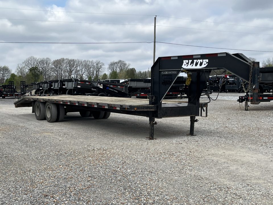 Used 2020 Elite Trailers 102"X32' 22.5K GVWR Gooseneck Flatbed Trailer