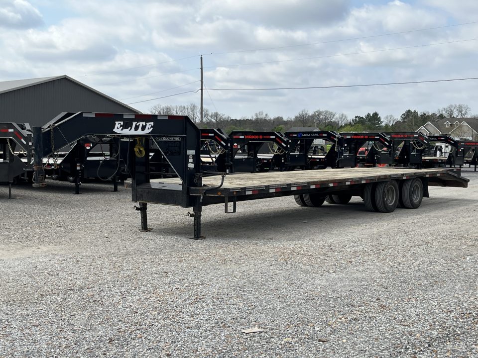 Used 2020 Elite Trailers 102"X32' 22.5K GVWR Gooseneck Flatbed Trailer