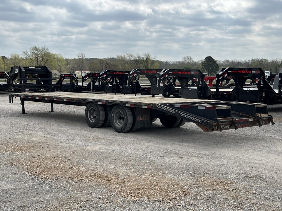 Used 2020 Elite Trailers 102"X32' 22.5K GVWR Gooseneck Flatbed Trailer