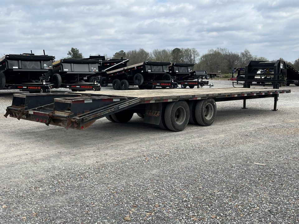 Used 2020 Elite Trailers 102"X32' 22.5K GVWR Gooseneck Flatbed Trailer