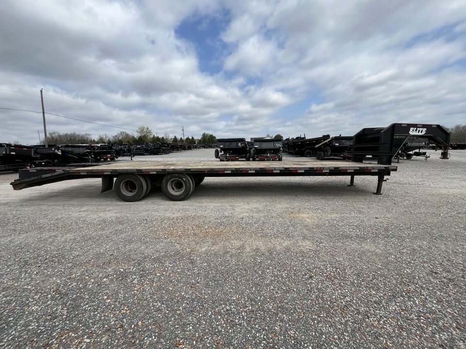 Used 2020 Elite Trailers 102"X32' 22.5K GVWR Gooseneck Flatbed Trailer