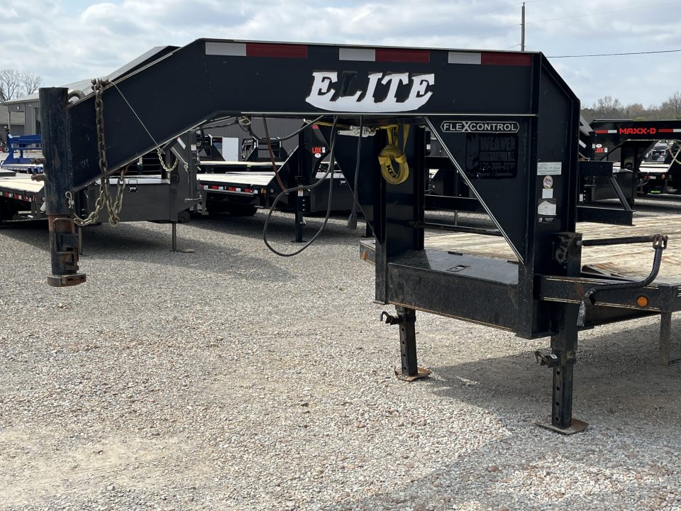 Used 2020 Elite Trailers 102"X32' 22.5K GVWR Gooseneck Flatbed Trailer