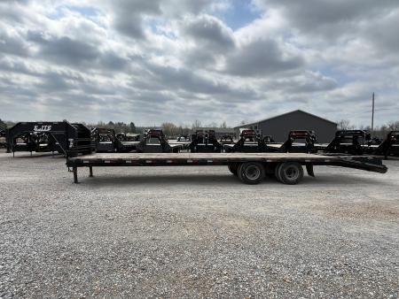 Used 2020 Elite Trailers 102"X32' 22.5K GVWR Gooseneck Flatbed Trailer