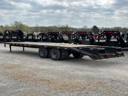 Used 2020 Elite Trailers 102"X32' 22.5K GVWR Gooseneck Flatbed Trailer
