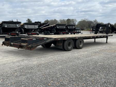 Used 2020 Elite Trailers 102"X32' 22.5K GVWR Gooseneck Flatbed Trailer