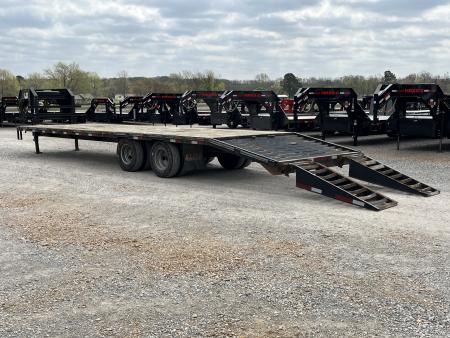 Used 2020 Elite Trailers 102"X32' 22.5K GVWR Gooseneck Flatbed Trailer