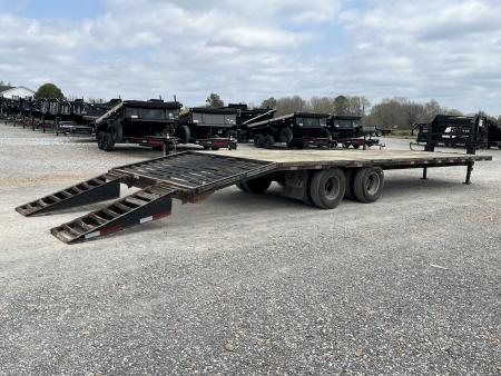 Used 2020 Elite Trailers 102"X32' 22.5K GVWR Gooseneck Flatbed Trailer