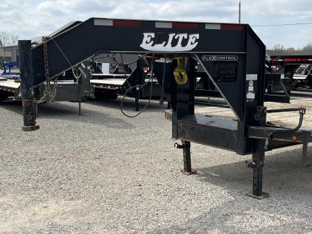 Used 2020 Elite Trailers 102"X32' 22.5K GVWR Gooseneck Flatbed Trailer