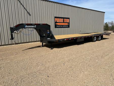 New 2026 Diamond C Trailers 35' FMAX212HDT Gooseneck Hydraulic Tail Flatbed Trailer