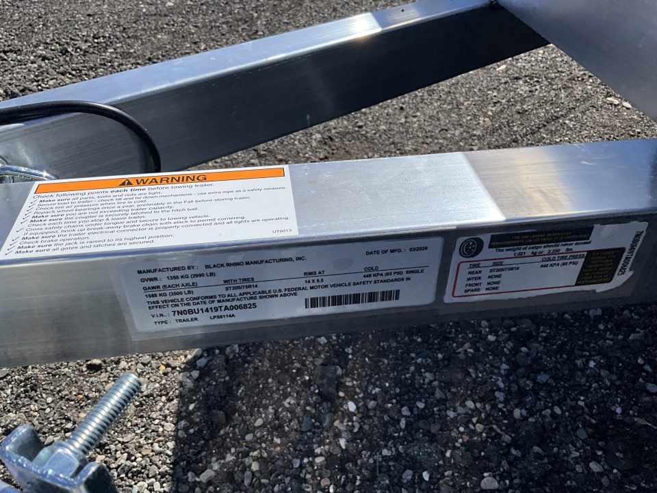 New 2026 Black Rhino LPS8114A Multisport Trailer