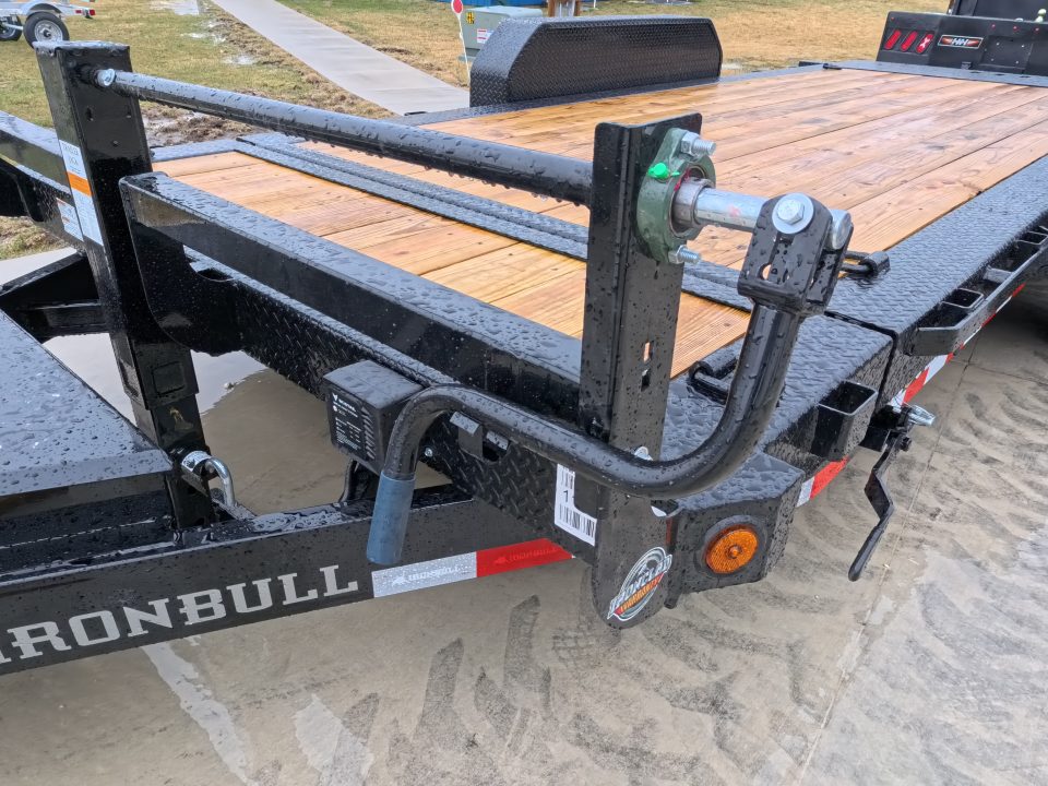 New 2026 Iron Bull 83 x 18 TLB Tilt Trailer with 2 -7,000 lb. Torsion Axles and 2 Elec. Brakes, 6" Channel Frame , 16' Tilt Deck and 2' Stationary - Black
