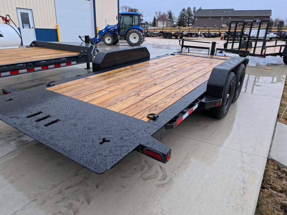 New 2026 Iron Bull 83 x 18 TLB Tilt Trailer with 2 -7,000 lb. Torsion Axles and 2 Elec. Brakes, 6" Channel Frame , 16' Tilt Deck and 2' Stationary - Black