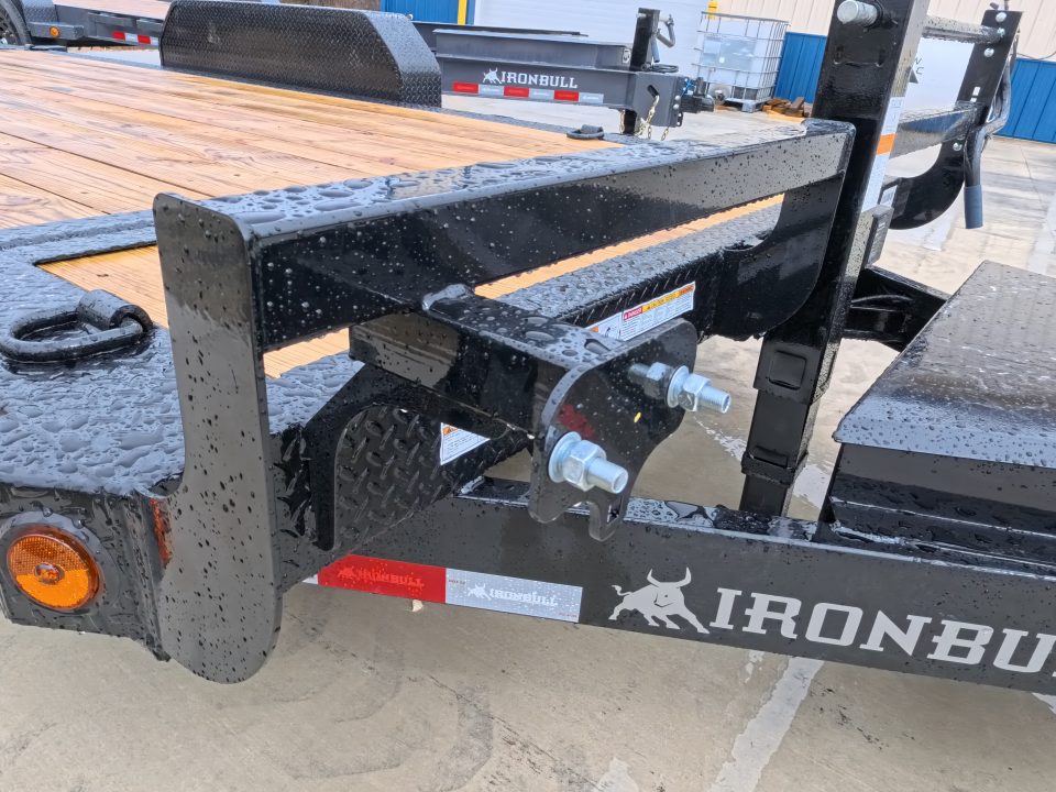 New 2026 Iron Bull 83 x 18 TLB Tilt Trailer with 2 -7,000 lb. Torsion Axles and 2 Elec. Brakes, 6" Channel Frame , 16' Tilt Deck and 2' Stationary - Black