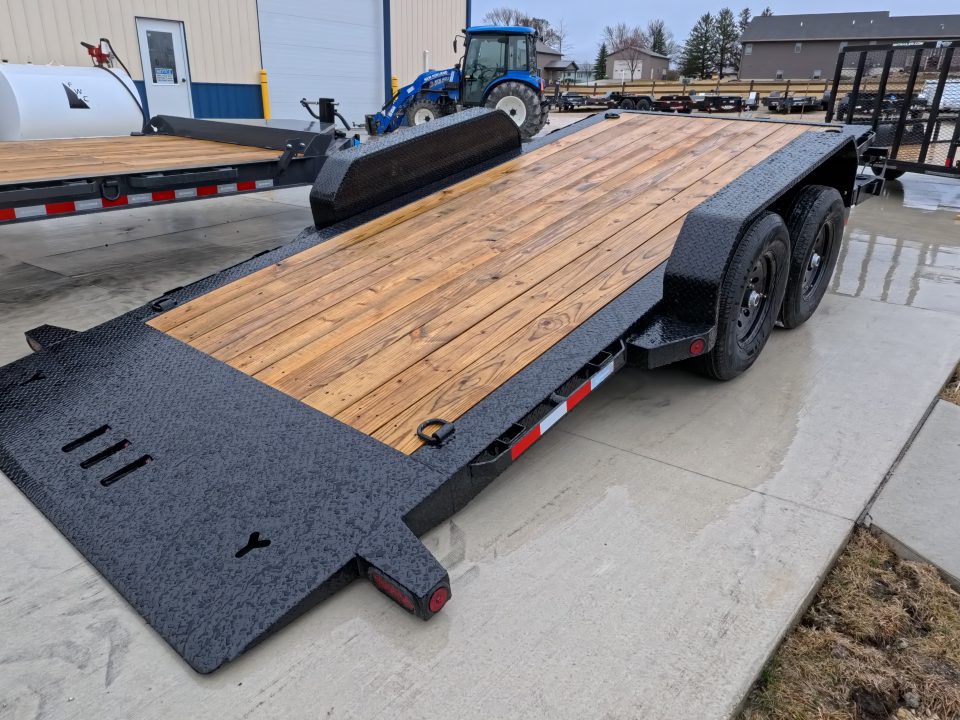 New 2026 Iron Bull 83 x 18 TLB Tilt Trailer with 2 -7,000 lb. Torsion Axles and 2 Elec. Brakes, 6" Channel Frame , 16' Tilt Deck and 2' Stationary - Black