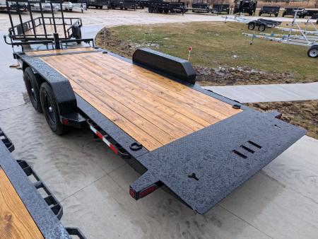 New 2026 Iron Bull 83 x 18 TLB Tilt Trailer with 2 -7,000 lb. Torsion Axles and 2 Elec. Brakes, 6" Channel Frame , 16' Tilt Deck and 2' Stationary - Black