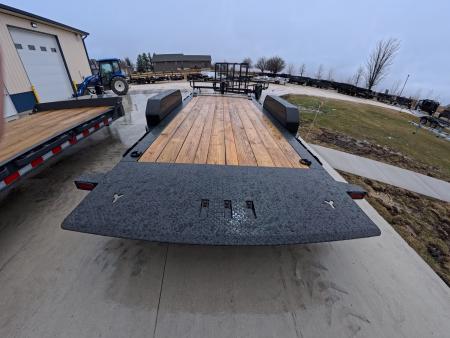 New 2026 Iron Bull 83 x 18 TLB Tilt Trailer with 2 -7,000 lb. Torsion Axles and 2 Elec. Brakes, 6" Channel Frame , 16' Tilt Deck and 2' Stationary - Black