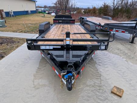 New 2026 Iron Bull 83 x 18 TLB Tilt Trailer with 2 -7,000 lb. Torsion Axles and 2 Elec. Brakes, 6" Channel Frame , 16' Tilt Deck and 2' Stationary - Black