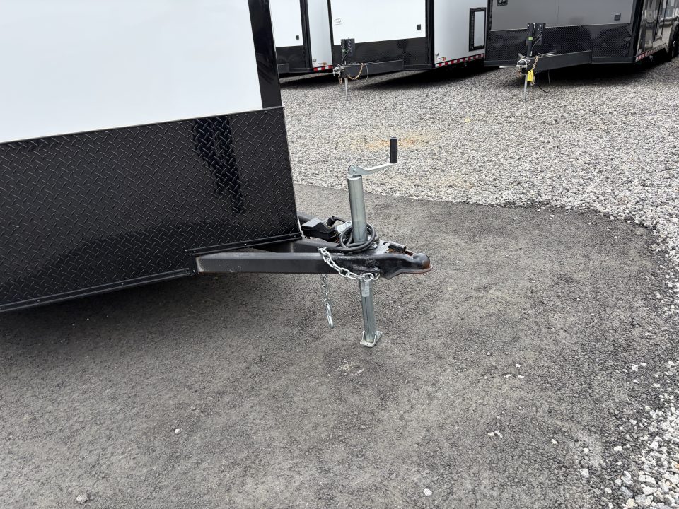 Used 2025 Haulmark 7x14 Low Hauler Motorcycle Trailer, Finished Interior With CONDOR Wheel Choks