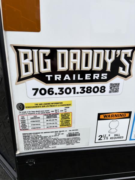 Used 2025 Haulmark 7x14 Low Hauler Motorcycle Trailer, Finished Interior With CONDOR Wheel Choks