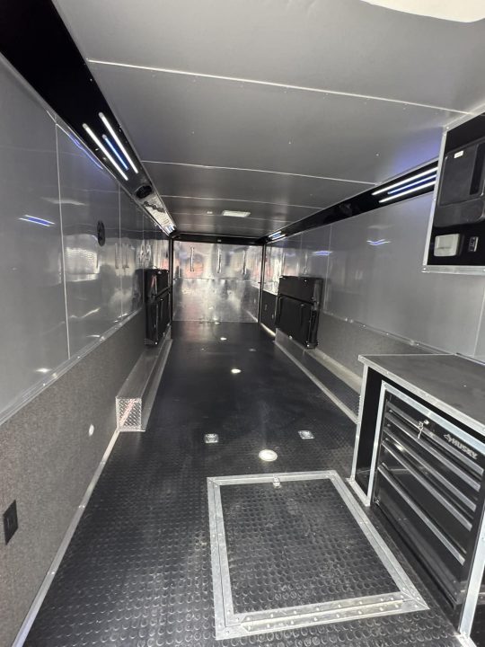 Used 2022 Continental Cargo 8.5X34 GREAT CONDITION USED RACE TRAILER BATHROOM PACKAGE Car / Racing Trailer