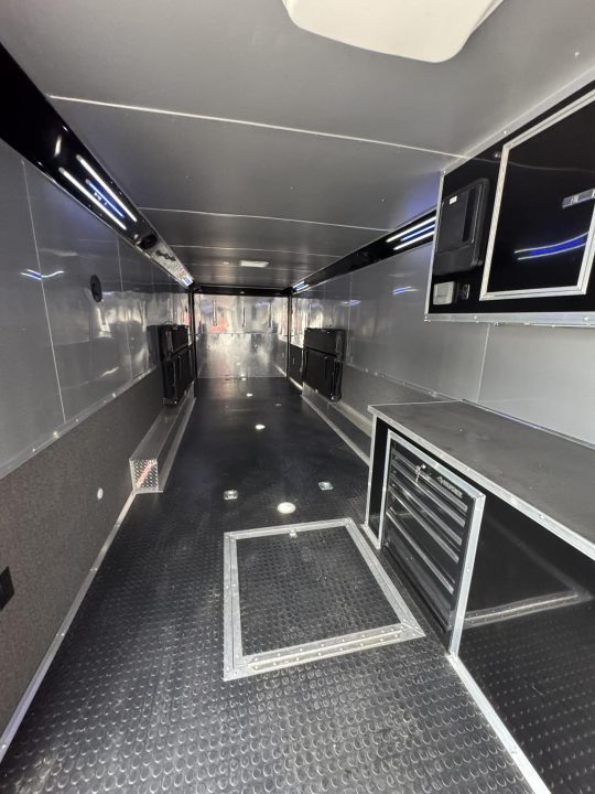 Used 2022 Continental Cargo 8.5X34 GREAT CONDITION USED RACE TRAILER BATHROOM PACKAGE Car / Racing Trailer