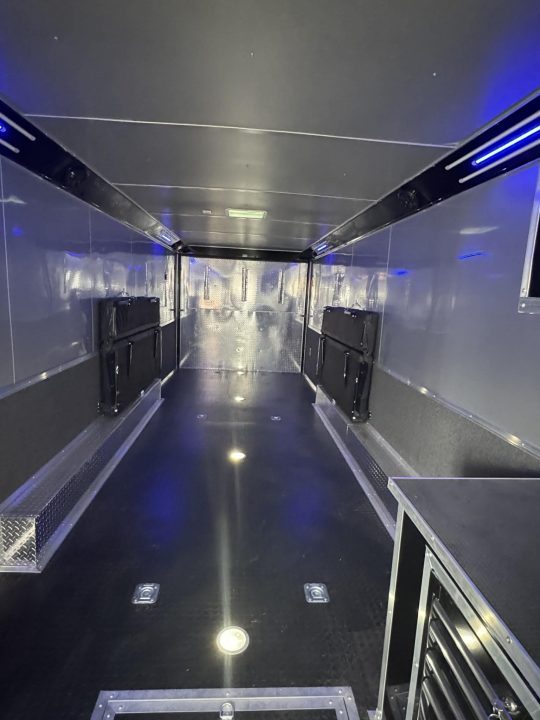Used 2022 Continental Cargo 8.5X34 GREAT CONDITION USED RACE TRAILER BATHROOM PACKAGE Car / Racing Trailer